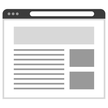 İnternet sitesi. Web simgesi basit illüstrasyon 