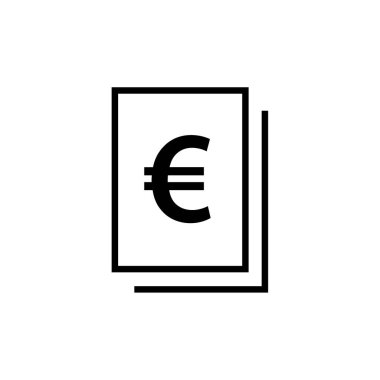 Euro para birimi simgesi. Vektör çizim