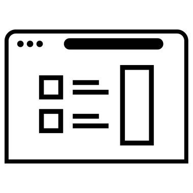 Web günlüğü simgesinin vektör illüstrasyonu 