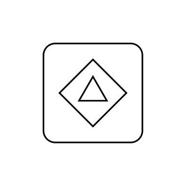 Soyut çokgen geometrik şekil simgesi, vektör illüstrasyonu