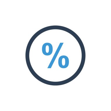 yüzde web simgesi basit illüstrasyon