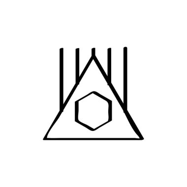 üçgen simgesi, vektör illüstrasyonu basit tasarım