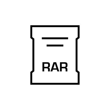 rar dosya uzantısı vektör illüstrasyonuName. 