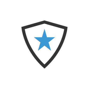 kalkan simgesi, vektör illüstrasyonu 