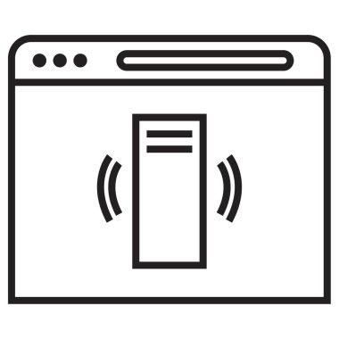 Web tarayıcı simgesi. Düz dizayn. Vektör illüstrasyonu. 