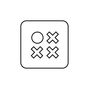 Soyut çokgen geometrik şekil simgesi, vektör illüstrasyonu