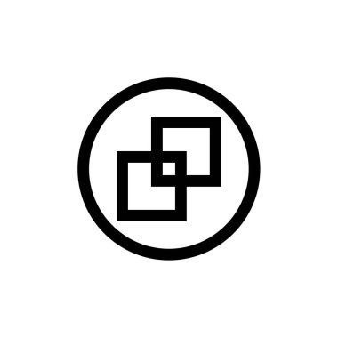 Soyut çokgen geometrik simge, vektör illüstrasyonu 