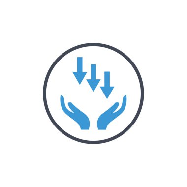 İş ve finans simgesinin vektör illüstrasyonu 