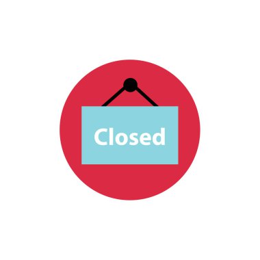 Modern kapalı simgenin vektör illüstrasyonu 