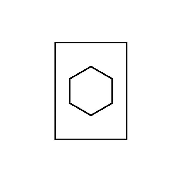 Icono Figura Geométrica Poligonal Abstracta Ilustración Vectorial — Archivo Imágenes Vectoriales