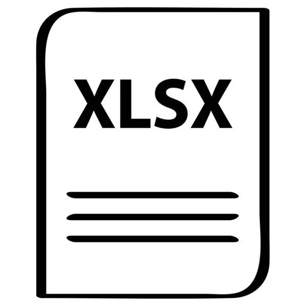 Xlsx Dateiformat Symbol Vektorillustration Einfaches Design — Stockvektor