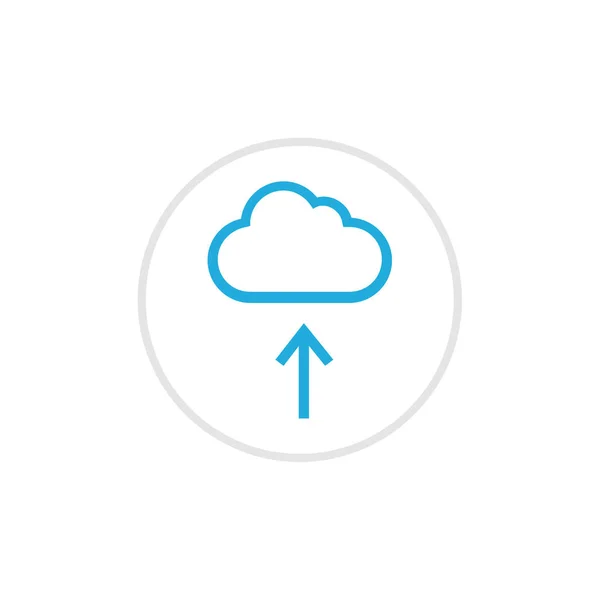 Cloud Upload Icon Vector Illustration — Stock Vector