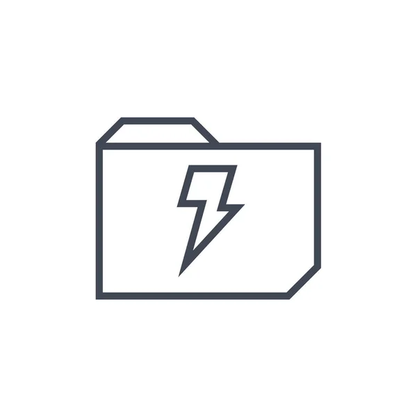 Blitz Web Symbol Einfache Illustration — Stockvektor
