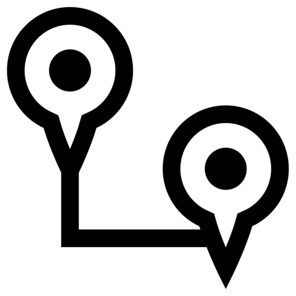 Два Значка Местоположения Иконка Сайта — стоковый вектор
