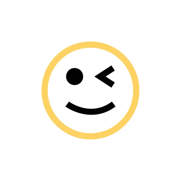 Icono Plano Emoji Ilustración Vectorial — Archivo Imágenes Vectoriales