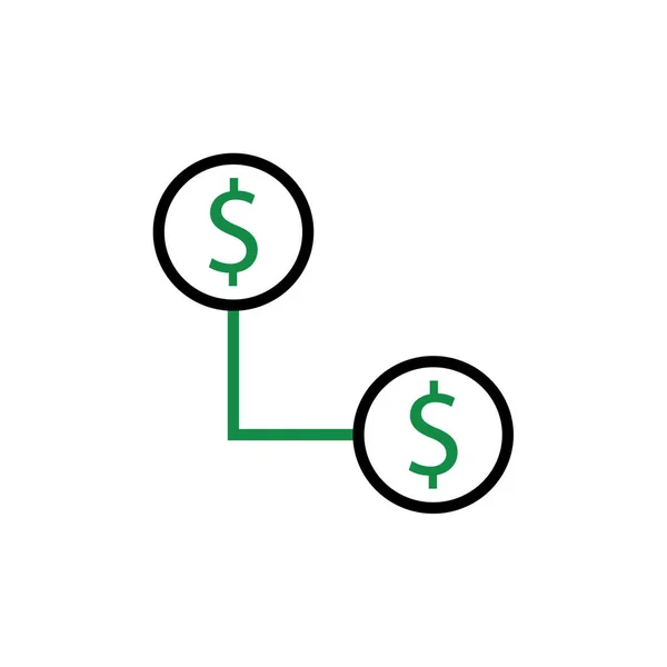 Доларовий Вектор Значок Тонкої Лінії — стоковий вектор