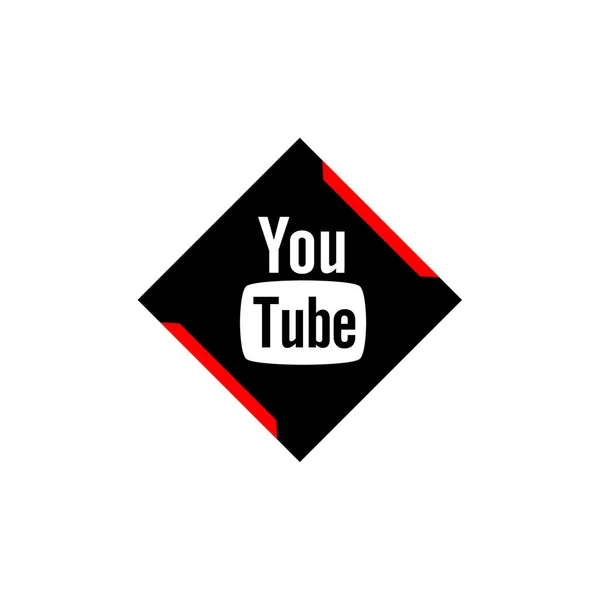 Ilustración Vectorial Del Logotipo Youtube Intercambio Vídeo Línea Plataforma Redes — Vector de stock