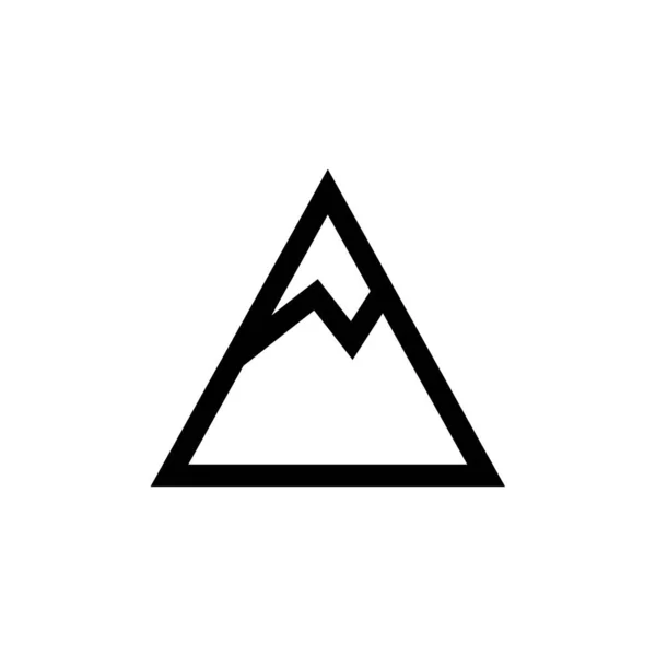 Logo Montaña Icono Vector Ilustración Diseño — Archivo Imágenes Vectoriales