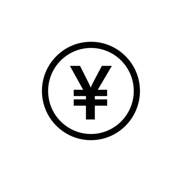 Yen Vettoriale Icona Colori Piatti — Vettoriale Stock