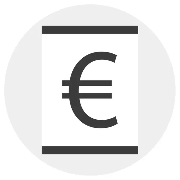 Ícone Moeda Euro Ilustração Vetorial — Vetor de Stock