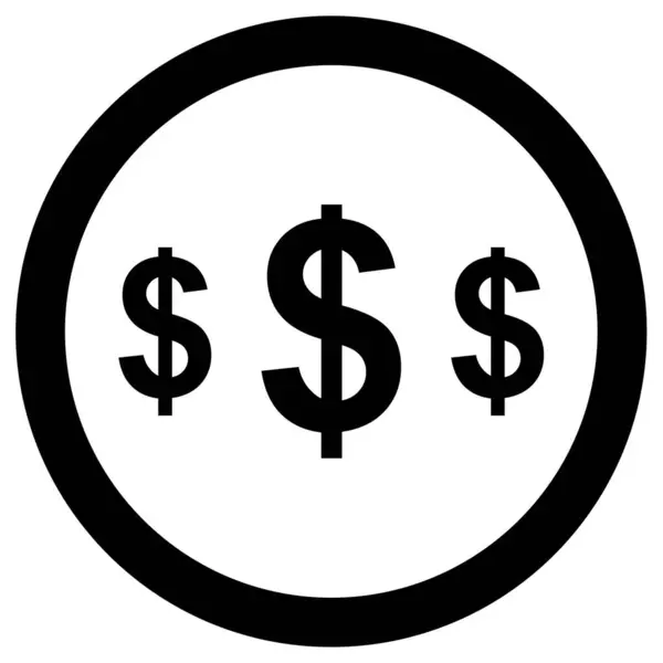 Δολάριο Νόμισμα Εικονίδιο Ιστού — Διανυσματικό Αρχείο