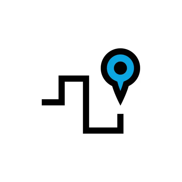 Map Navigation Web Icon Simple Illustration — Stock Vector