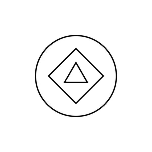 Abstrakcyjna Wielokątna Ikona Figury Geometrycznej Ilustracja Wektora — Wektor stockowy