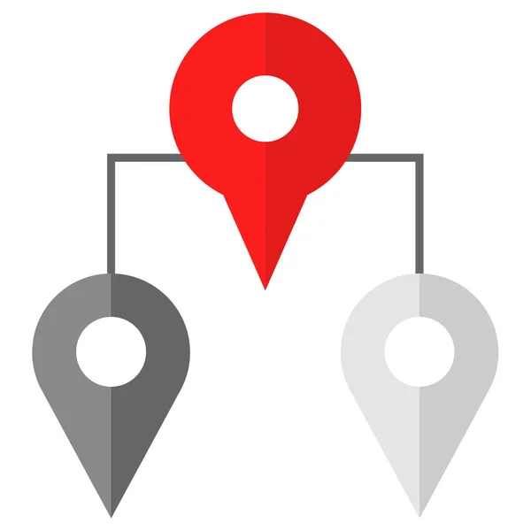 Karte Navigation Web Symbol Einfache Illustration — Stockvektor
