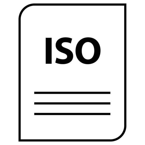 Iso Fil Navn Forlængelse Dokument – Stock-vektor