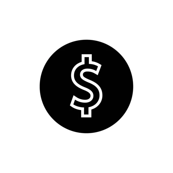 Icono Gráfico Del Dólar Ilustración Simple Del Signo Del Dinero — Archivo Imágenes Vectoriales
