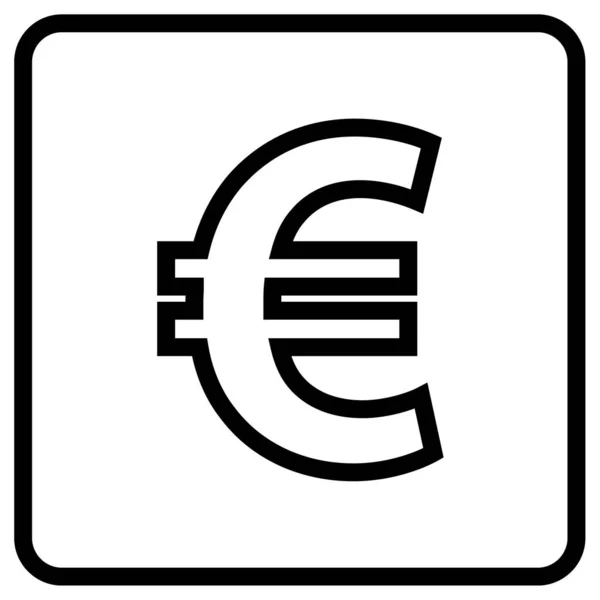 Ikonen För Euro Valuta Vektorillustration — Stock vektor