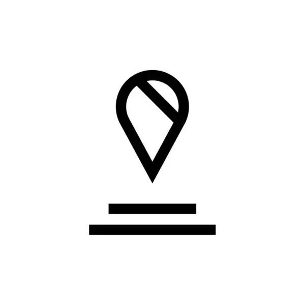 Ikona Gps Symbol Nawigacji Prosta Konstrukcja — Wektor stockowy