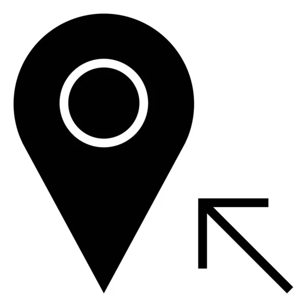 Ikona Gps Navigační Symbol Jednoduchý Design — Stockový vektor