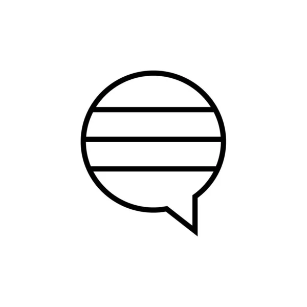 Дизайн Иконок Стиле Линии Сообщения Пузыря Речи — стоковый вектор