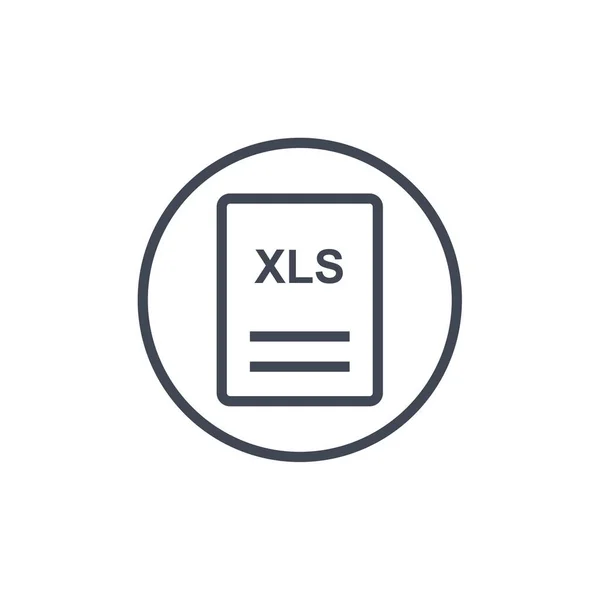 Xls Format Pliku Ikona Wektor Ilustracja Prosta Konstrukcja — Wektor stockowy