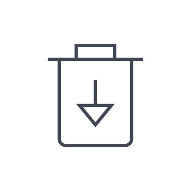 ok aşağı simge vektör illüstrasyonu