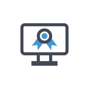 kurdele ödül ikonu vektör illüstrasyonu