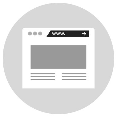 tarayıcı pencere simgesi. düz tasarım biçimi