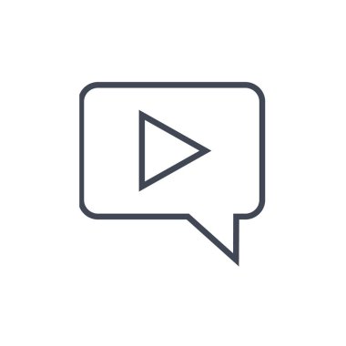 Video sohbet simgesi vektör illüstrasyon tasarımı 