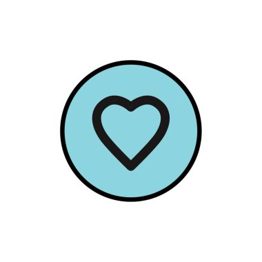 Kalp ikonu vektör illüstrasyonu     