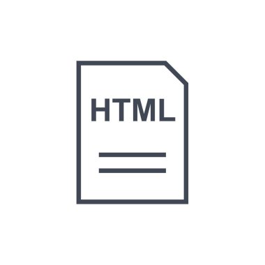 html dosya türü simgesinin vektör illüstrasyonu