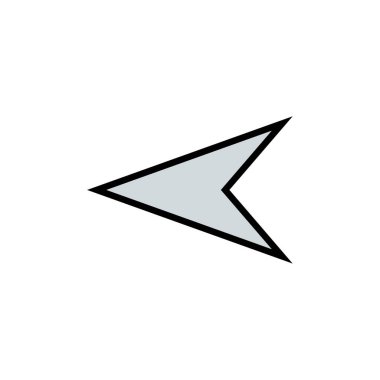 Sol ok simge vektör çizim