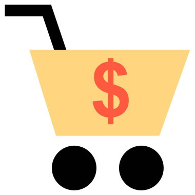 e-ticaret ve alışveriş ikonu konsept vektör çizimi  