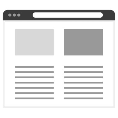 İnternet sitesi. Web simgesi basit illüstrasyon 