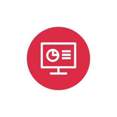 Pasta grafiği basit simgesi, vektör çizim