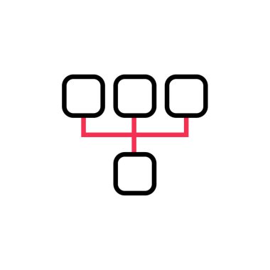 ağ bağlantısı simgesi, vektör illüstrasyonu 