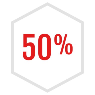 % 50 web simgesi basit illüstrasyon