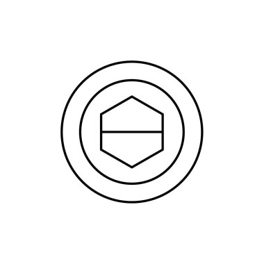 Soyut çokgen geometrik simge, vektör illüstrasyonu 