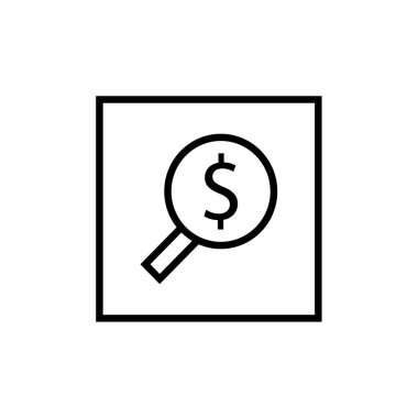 para arama vektörü ince çizgi simgesi 