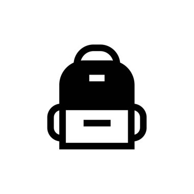 sırt çantası simgesi vektör illüstrasyonu   